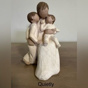 Willow Tree Quietly Sculpture in Cream and Tan